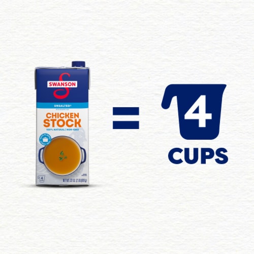 Swanson® Unsalted Chicken Broth Case Perspective: right