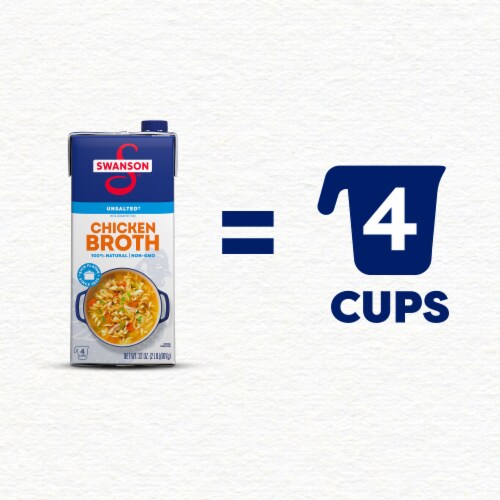 Swanson® Unsalted Chicken Broth Pack Perspective: right
