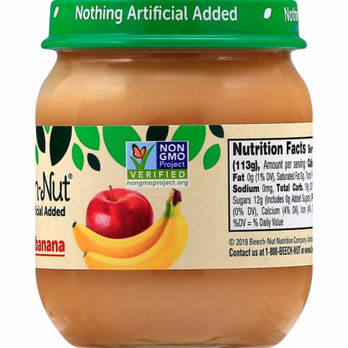 Beech-Nut Apple & Banana Stage 2 Baby Food Perspective: right
