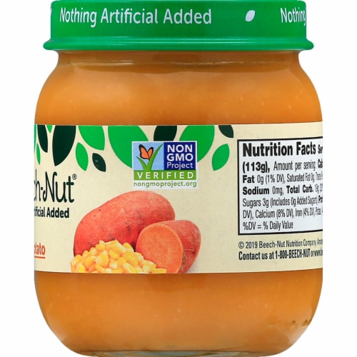 Beech-Nut Corn & Sweet Potato Stage 2 Baby Food Perspective: right