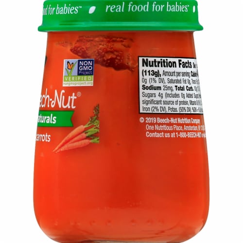 Beech-Nut Naturals Just Carrots Stage 1 Baby Food Perspective: right