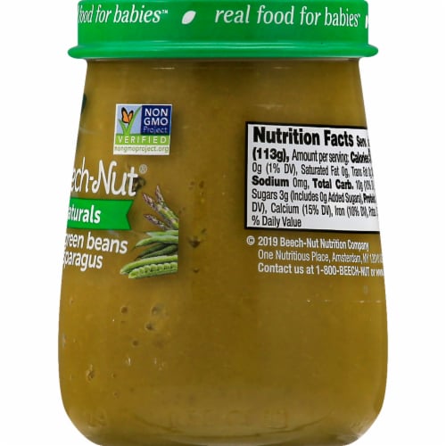 Beech-Nut Naturals Peas Green Beans & Asparagus Stage 2 Baby Food Perspective: right