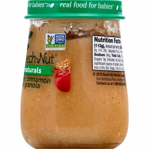 Beech-Nut Naturals Apple Cinnamon & Granola Stage 2 Baby Food Perspective: right