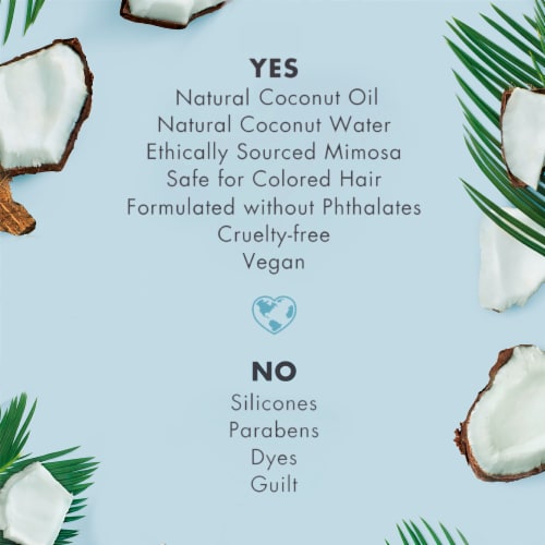 Love Beauty & Planet Sulfate-Free Coconut Water & Mimosa Flower Shampoo & Conditioner for Fine Hair Perspective: right