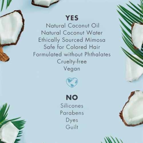 Love Beauty & Planet Sulfate-Free Coconut Water & Mimosa Flower Shampoo & Conditioner for Fine Hair Perspective: right