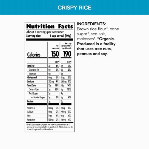 Nature's Path Organic® Crispy Rice Cereal Perspective: right