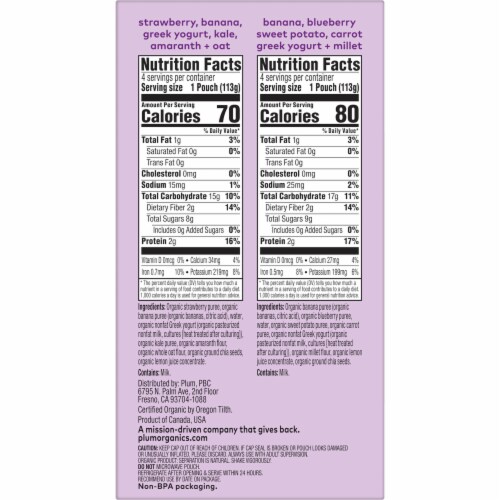 Plum® Organics Mighty Tots Baby Food Pouches Perspective: right