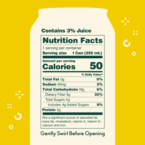 Olipop Soda Pop, Banana Cream, Prebiotics, Botancials, Plant Fiber, 12 Fl Oz, 12 Ct Perspective: right