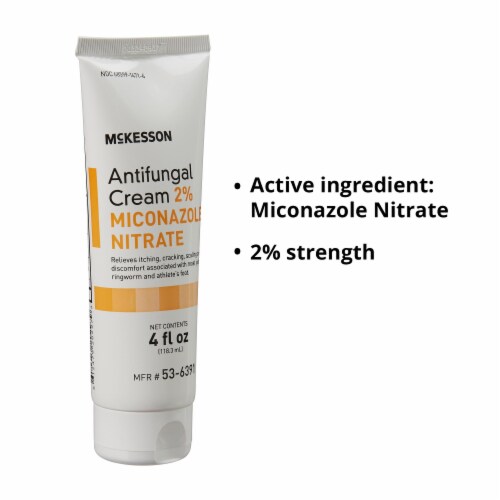McKesson 2% Miconazole Nitrate Cream Antifungal 4 oz. Tube 12 Ct Perspective: right
