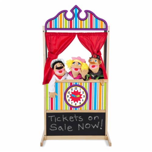 Melissa & Doug Deluxe Puppet Theater - Sturdy Wooden Construction - Puppet  Show Theater For Kids