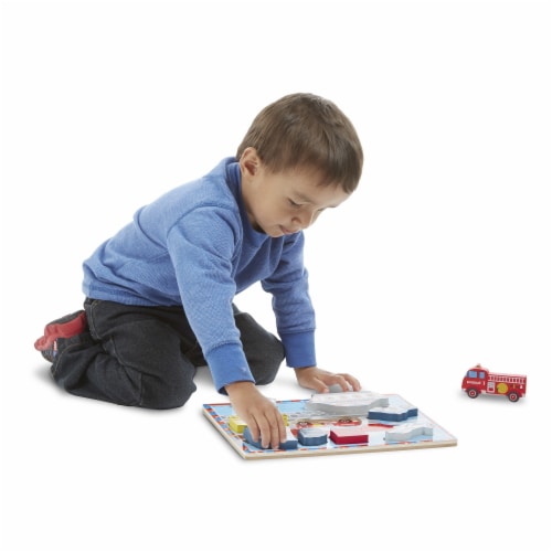 Melissa & Doug® Chunky Vehicles Puzzle Perspective: top