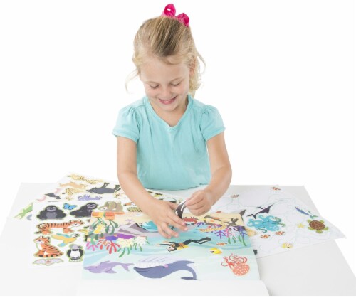 Melissa & Doug® Reusable Habitats Sticker Pad Perspective: top