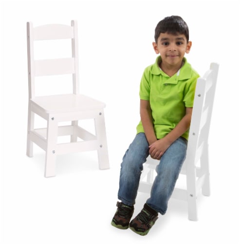 Melissa & Doug® Wooden Chairs - White Perspective: top