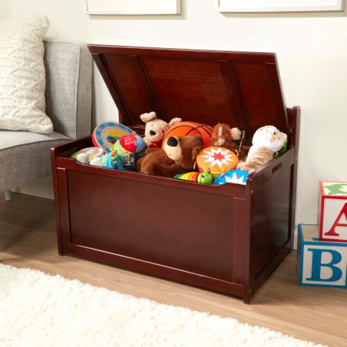 Melissa & Doug® Wooden Toy Chest - Espresso Perspective: top