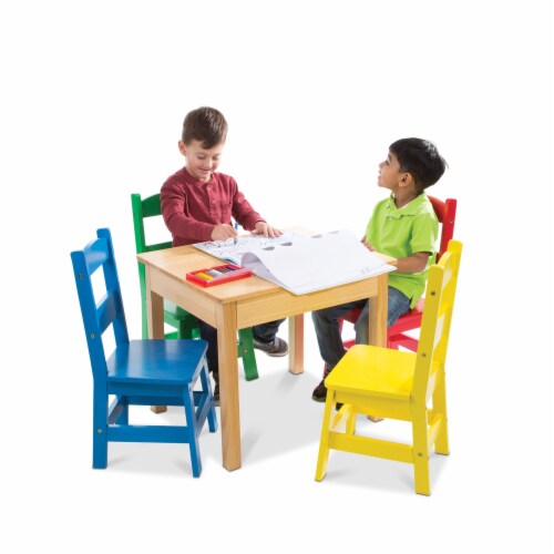 Melissa & Doug® Primary Colors Table & Chairs Set Perspective: top