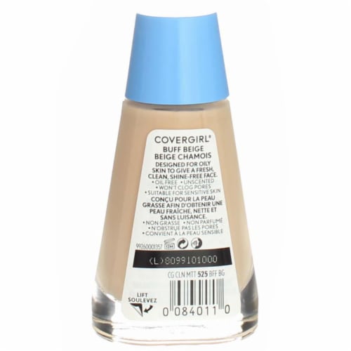 CoverGirl Clean 525 Buff Beige Oil Control Liquid Foundation Perspective: top