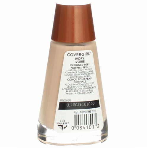 CoverGirl Clean 105 Ivory Liquid Foundation Perspective: top