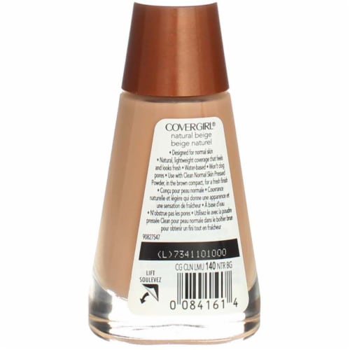CoverGirl Clean 140 Natural Beige Liquid Foundation Perspective: top