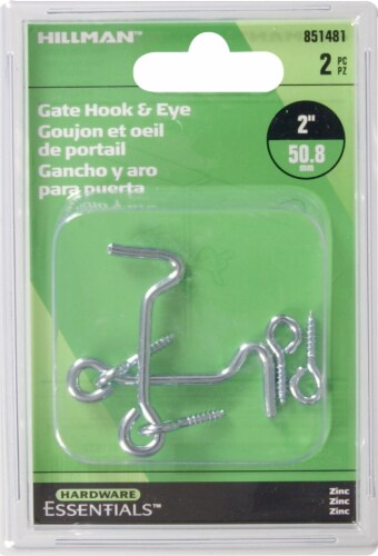 Hillman Gate Hook & Eye - Zinc Perspective: top
