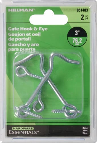 Hillman Gate Hook & Eye - Zinc Perspective: top