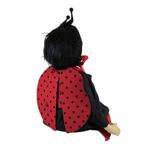 Joe Spencer Lucinda Ladybug Figurine Fabric Plush Gathered Traditions Xfgs76864 Perspective: top