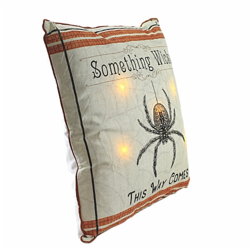 Home Decor Wicked Spider Pillow Fabric Halloween Insect Led C86144193 Perspective: top