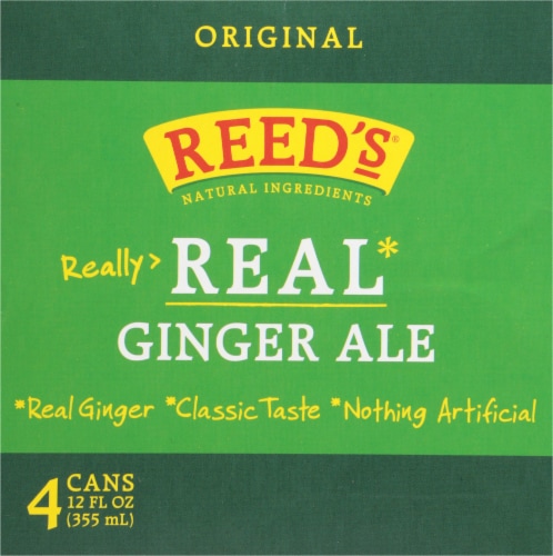 Reed's® Original Real Ginger Ale Soda Cans Perspective: top