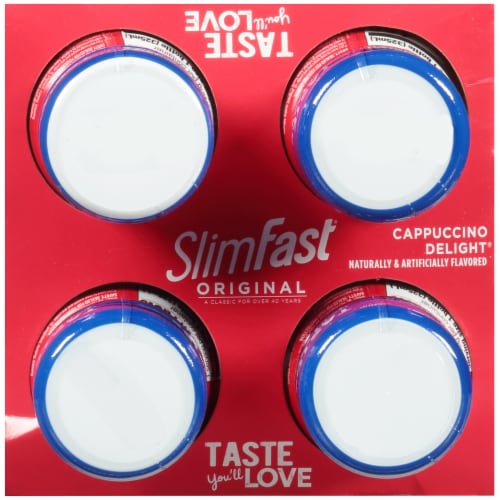 SlimFast Original Cappuccino Delight Ready To Drink Meal Replacement Shakes Perspective: top