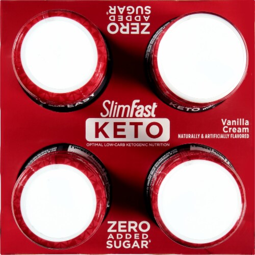 SlimFast® Keto Vanilla Cream Ready to Drink Meal Replacement Shakes Perspective: top