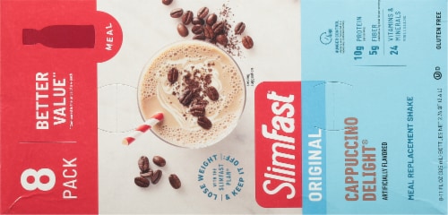 SlimFast Original Cappuccino Delight Meal Replacement Shakes Perspective: top