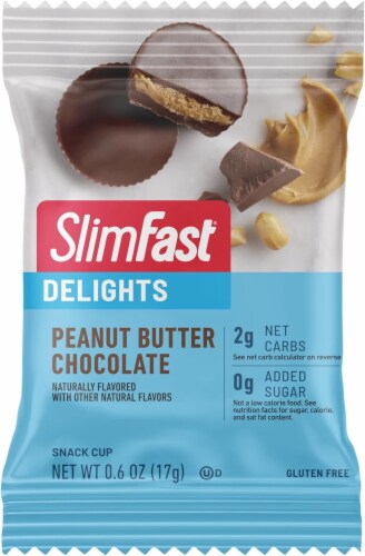 SlimFast Delights Peanut Butter Chocolate Snack Cup Perspective: top