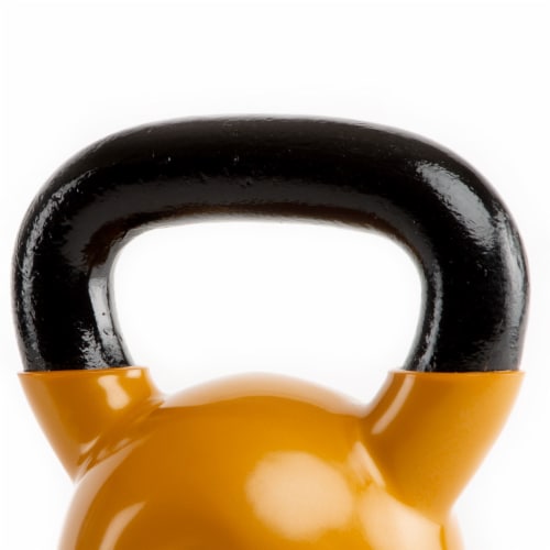 Everlast Vinyl Coated Iron Kettlebell Exercise Training Weight 20 Pound Orange 1 Piece Baker s