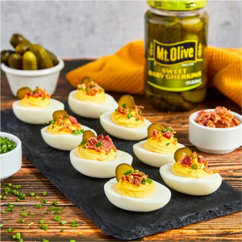 Mt Olive Sweet Gherkin Pickles Perspective: top