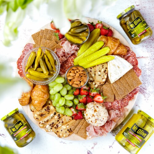 Mt. Olive Hot Pickled Okra Perspective: top