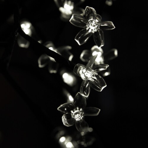 Northlight 8' Multi-Function LED Lighted Cherry Blossom Flower Tree - Pure White Lights Perspective: top