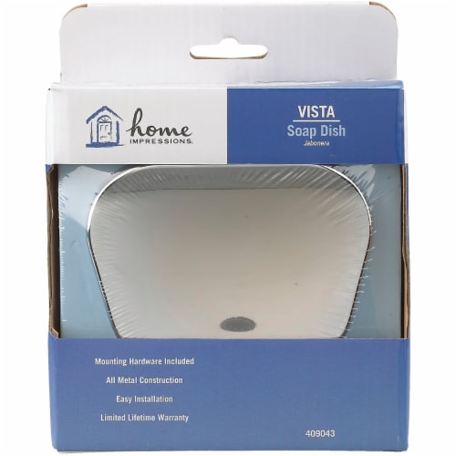 Home Impressions Vista Chrome Soap Dish 409043 Perspective: top
