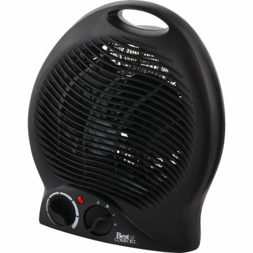 Best Comfort 1500W 120V Electric Space Heater, Black FH04B Perspective: top