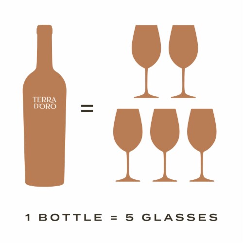 Terra d'Oro Pinot Grigio California White Wine 750 ml Perspective: top