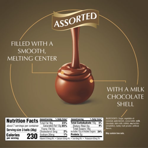 Lindt LINDOR Assorted Chocolate Candy Truffles Perspective: top