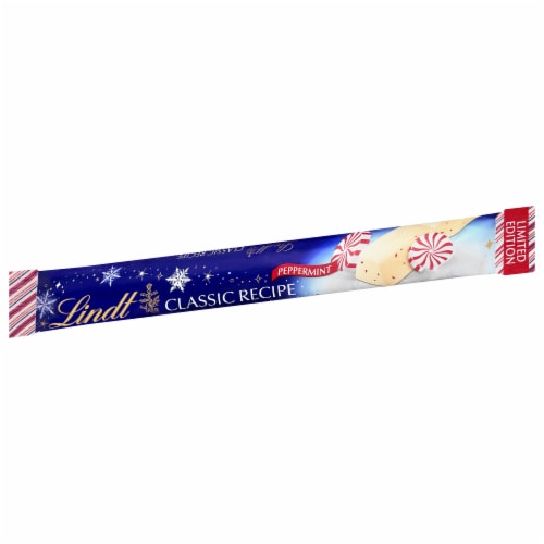 Lindt CLASSIC RECIPE Holiday White Chocolate Peppermint Candy Stick Perspective: top