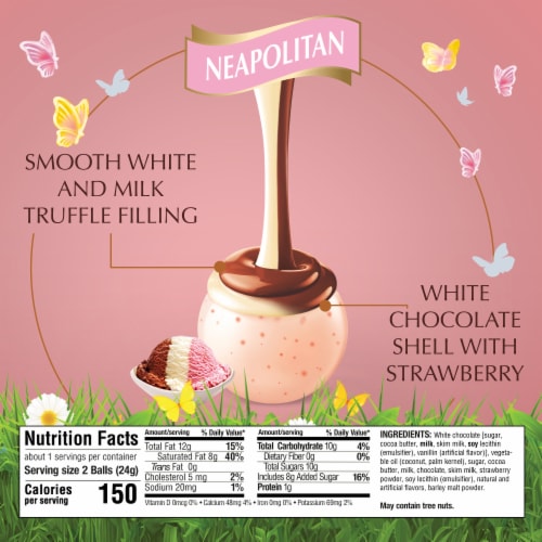 Lindt LINDOR Neapolitan White Chocolate Easter Candy Truffles Mini Bag Perspective: top
