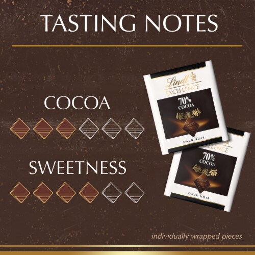 Lindt EXCELLENCE 70% Dark Chocolate Candy Pouch Perspective: top