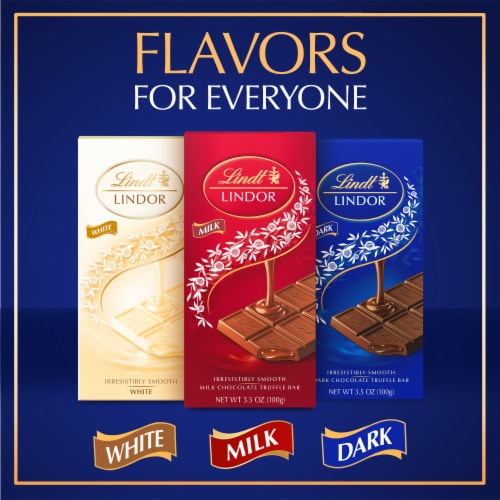 Lindt LINDOR Dark Chocolate Candy Truffle Bar Perspective: top
