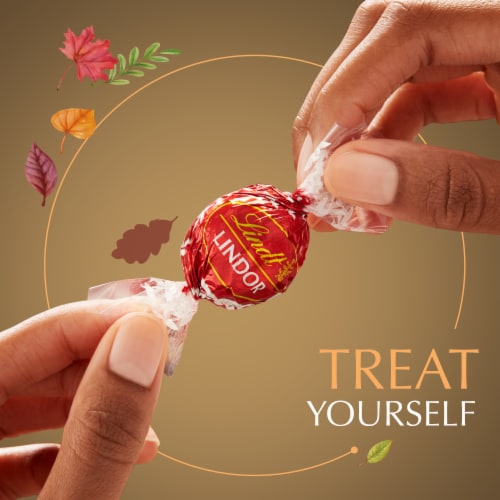 Lindt LINDOR Fall Assorted Chocolate Candy Truffles Bag Perspective: top