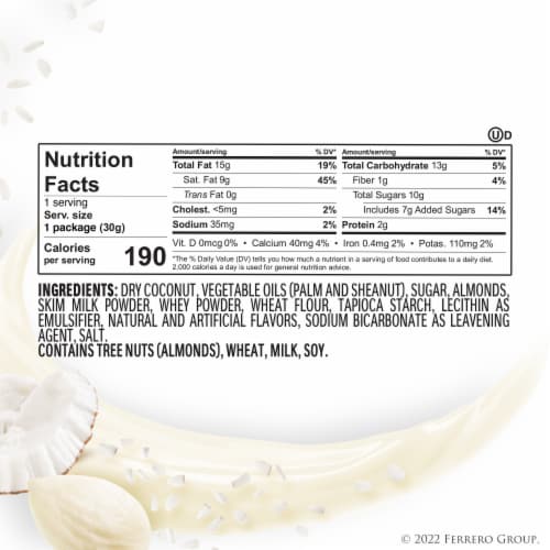 Ferrero Raffaello Premium Gourmet White Almond Cream and Coconut Candy Perspective: top