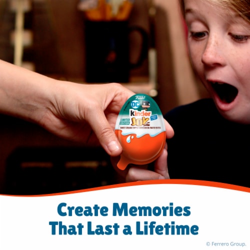 KINDER JOY Egg, Sweet Cream and Chocolatey Wafers Bits, DC - Harry Potter Funko Pop - Toys May Vary Perspective: top