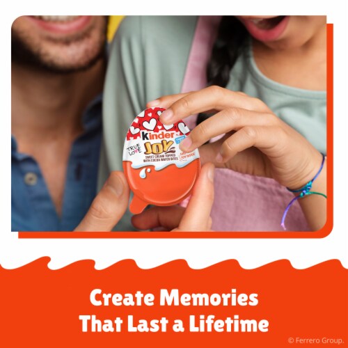 Kinder Joy Chocolatey Egg with Surprise Toy Inside Perspective: top