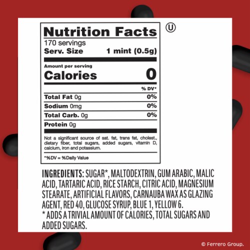 Tic Tac Lumps of Coal Sour Cherry Mints 2.9 oz Perspective: top