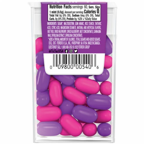 Tic Tac Berry Flavored Mints Perspective: top