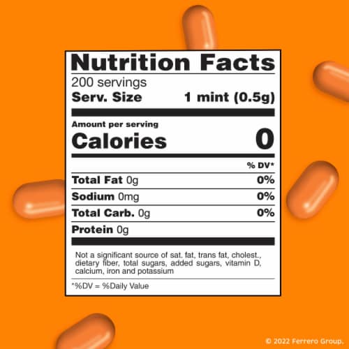 Tic Tac Orange Flavored Mints Stocking Stuffer Perspective: top
